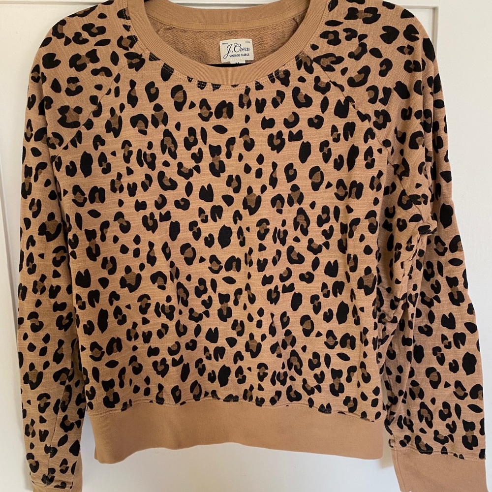 J. Crew leopard vintage terry